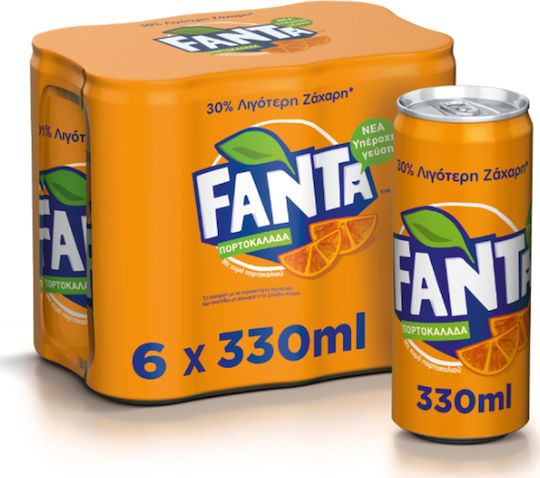 Fanta Πορτοκαλάδα με Ανθρακικό σε Κουτί 6x330ml