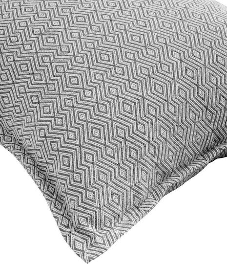 Madi Decorative Pillow Case Tent in 100% Cotton Gray 45x45cm