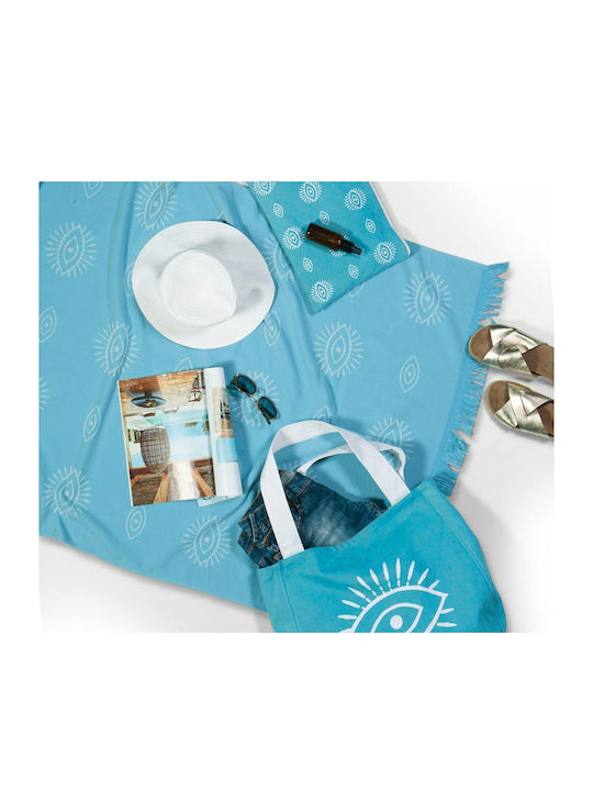Nef-Nef Homeware Watch Me Stoff Strandtasche Blau