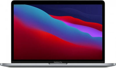 Apple MacBook Pro 13.3" (2020) IPS QHD+ Retina Display (M1/8ГБ/256ГБ SSD/8-ядрен GPU) Космическо сиво (US Клавиатура)