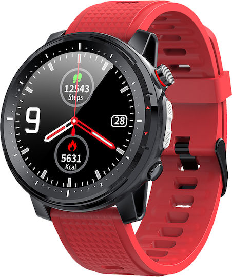 DAS.4 ST08 Smartwatch με Παλμογράφο (Μαύρο)