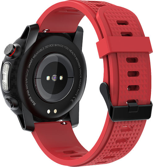 DAS.4 ST08 Smartwatch με Παλμογράφο (Μαύρο)