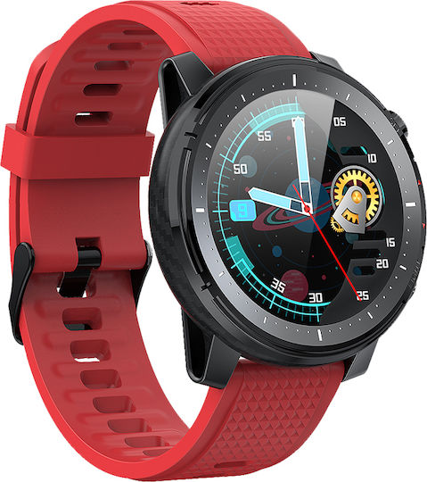 DAS.4 ST08 Smartwatch με Παλμογράφο (Μαύρο)