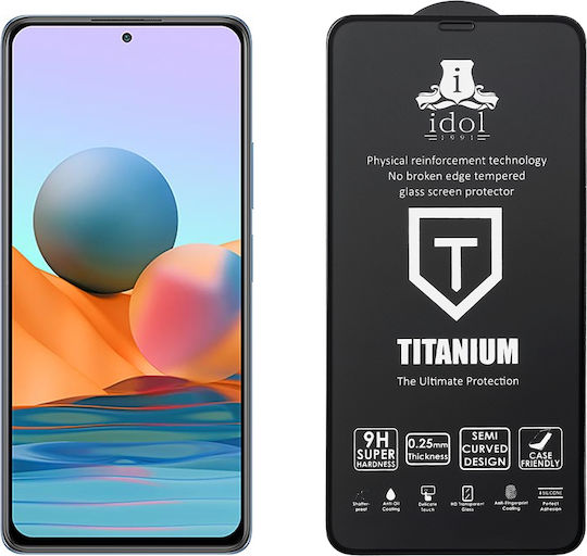 Idol 1991 Voller Leim Vollflächig gehärtetes Glas Displayschutzfolie Für Redmi Note 10 Pro
