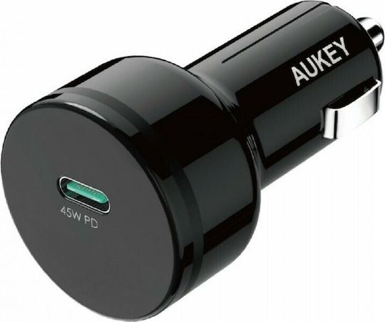 Aukey CC-Y13 Autoladegerät 45W 3A mit einer Buchse 1xType-C Schwarze Farbe