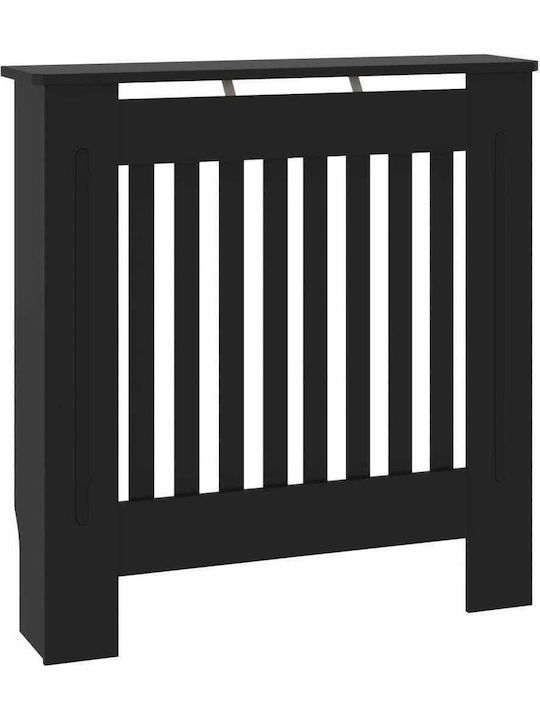 vidaXL Κάλυμμα Καλοριφέρ από MDF Μαύρο 78x19x81.5cm