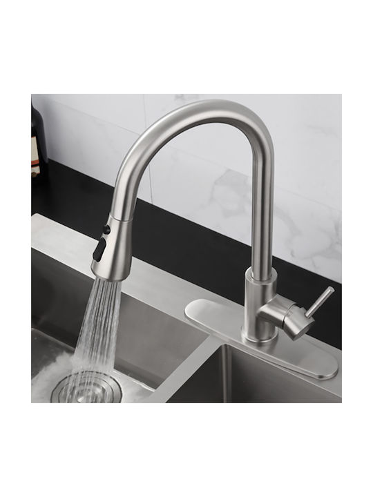 12054 Kitchen Faucet Counter with Shower Brushed Nickel