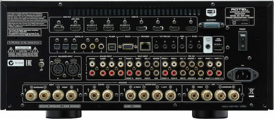 Rotel RAP-1580 Ραδιοενισχυτής Home Cinema 4K 7.1 Καναλιών 150W/8Ω με Dolby Atmos Ασημί