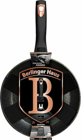 Berlinger Haus Black Rose Collection Тиган от Алуминий с Капак с Покритие от Камък 24см