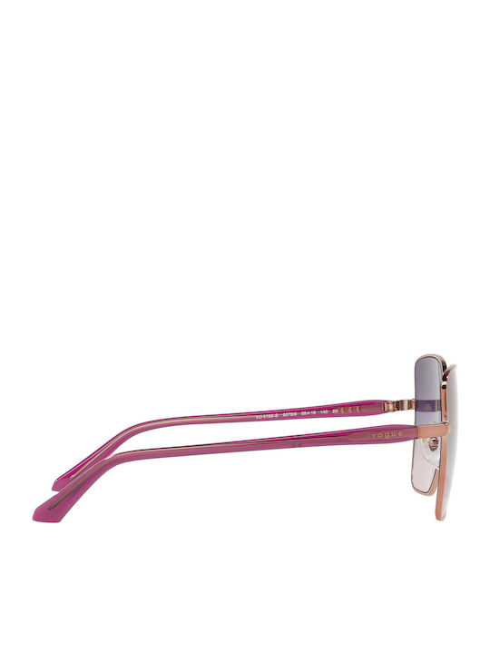 Vogue Damentagel Sonnenbrillen mit Rose Gold Metallischem Rahmen und Gray Verlaufsfarbe Gläser 116888