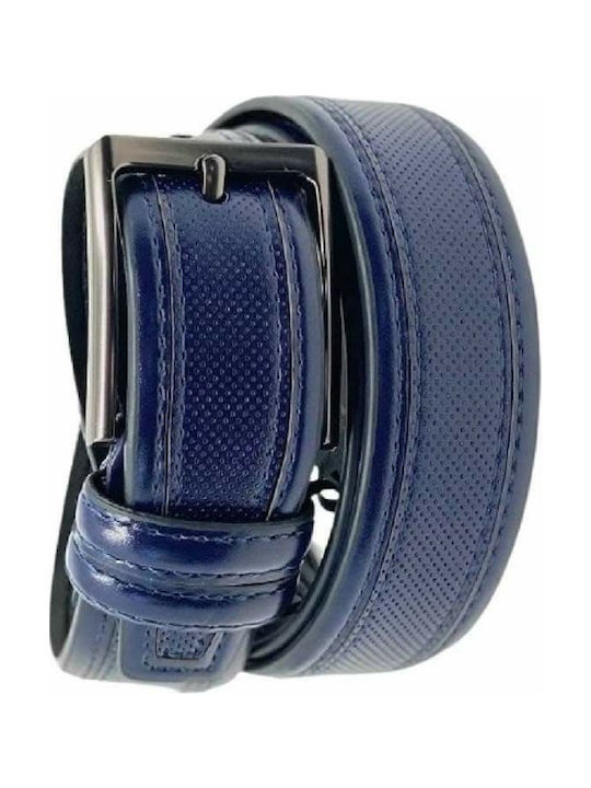 Legend Accessories Men's Leather Belt Blue