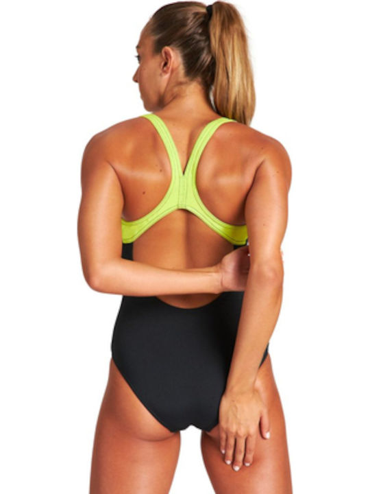 Athletic One-Piece Swimsuit Black