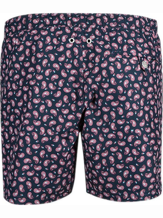 Men's Swimwear Shorts Navy Blue with Patterns