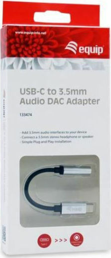 Equip t Converter USB-C male to 3.5mm female Silver 1pcs