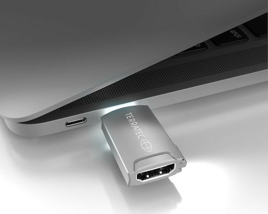 TerraTec Connect C12 Konverter USB-C männlich zu Mini-HDMI weiblich Gray 1Stück