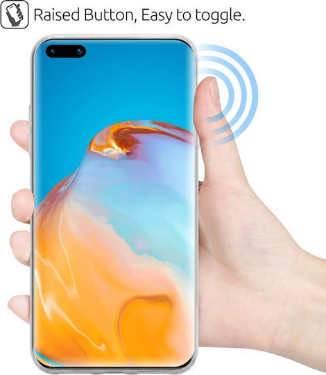 Crong Slim Back Cover Σιλικόνης 0.8mm Διάφανο (Huawei P40 Pro)