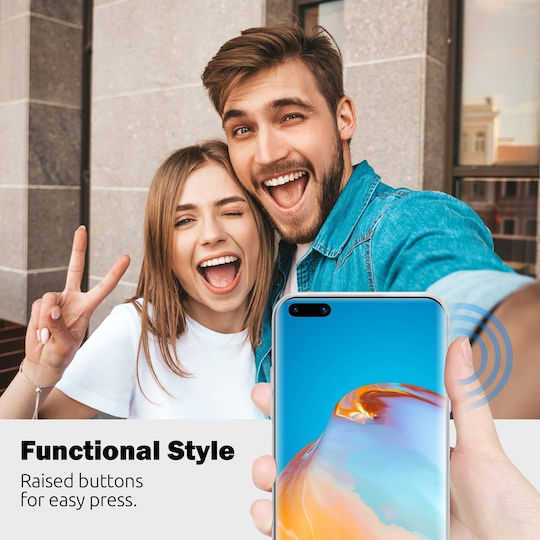 Crong Slim Back Cover Σιλικόνης 0.8mm Διάφανο (Huawei P40 Pro)