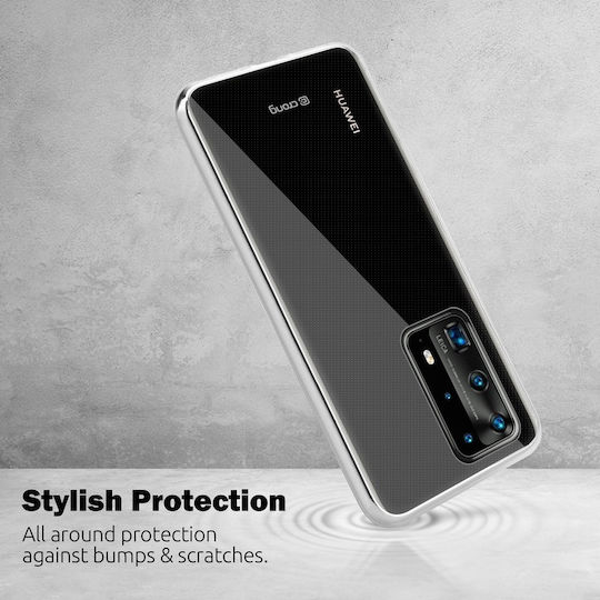 Crong Slim Back Cover Σιλικόνης 0.8mm Διάφανο (Huawei P40 Pro)
