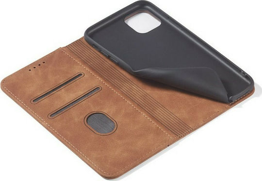 Bodycell PU Leather Wallet Δερματίνης Καφέ (iPhone 12 / 12 Pro)