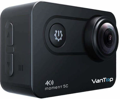 VanTop Moment 5C Action Kamera 4K Ultra HD Unterwasser (mit Gehäuse) mit WiFi Schwarz mit Bildschirm 2"
