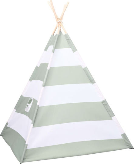 vidaXL Детски шатър Индийски Сцена Teepee Peach Skin 80273 Сив