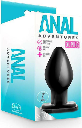 Blush Anal Adventures XL Plug Πρωκτική Σφήνα XLarge Μαύρη 21cm