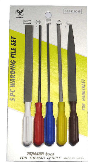 TopMan 5335-005 Set of Files with Handle 5pcs