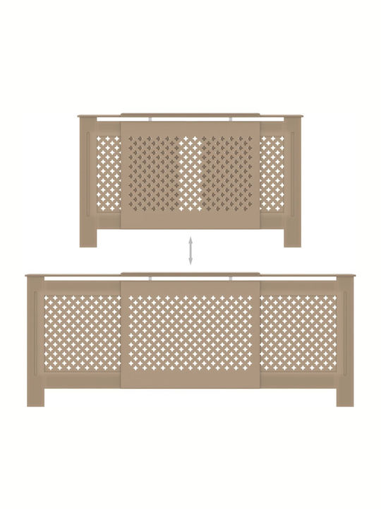 vidaXL MDF Brown Expandable Radiator Cover 205x20.5x82cm