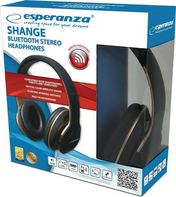 Esperanza EH220 Bluetooth Wireless Over Ear Headphones with 5 hours of Operation Blacα EH220