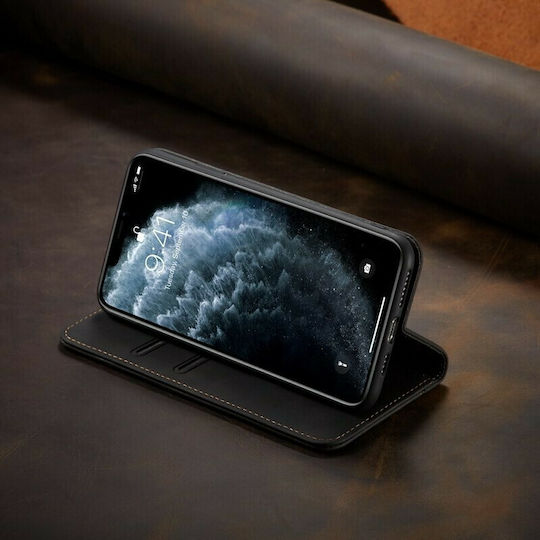 Bodycell PU Leather Wallet Δερματίνης Μαύρο (iPhone 12 / 12 Pro)