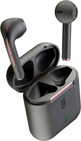 Cellular Line Tuck Earbud Bluetooth Handsfree Earphones with Charging Case Black