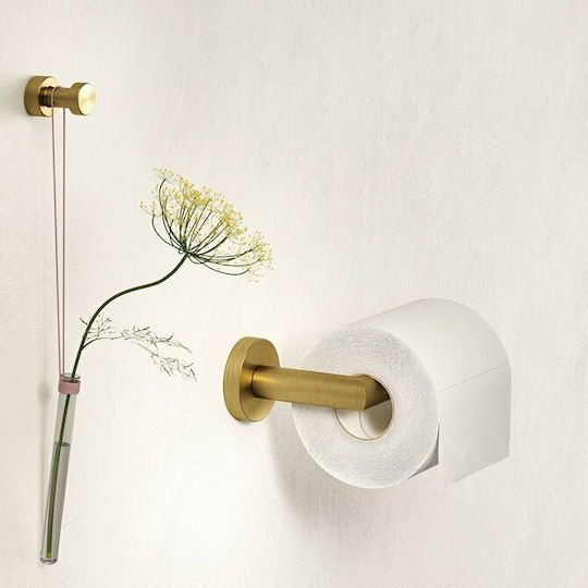 Geesa Nemox Wall-mounted Paper Holder Inox Brushed Gold Gold Brushed