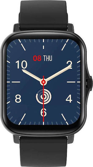 Colmi P8 Plus 43mm Smartwatch με Παλμογράφο (Μαύρο)