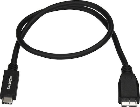 StarTech USB 3.1 Кабел USB-C Мъжки - Микро USB-B Черен 0.5м USB31CUB50CM