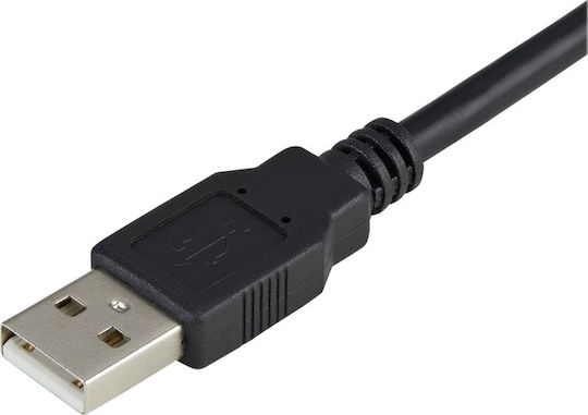 StarTech Καλώδιο USB-A σε RS232 9-pin male 1.8m Μαύρο