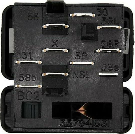 NTY Car Light Switch for Volkswagen T4 1990-2004 Black