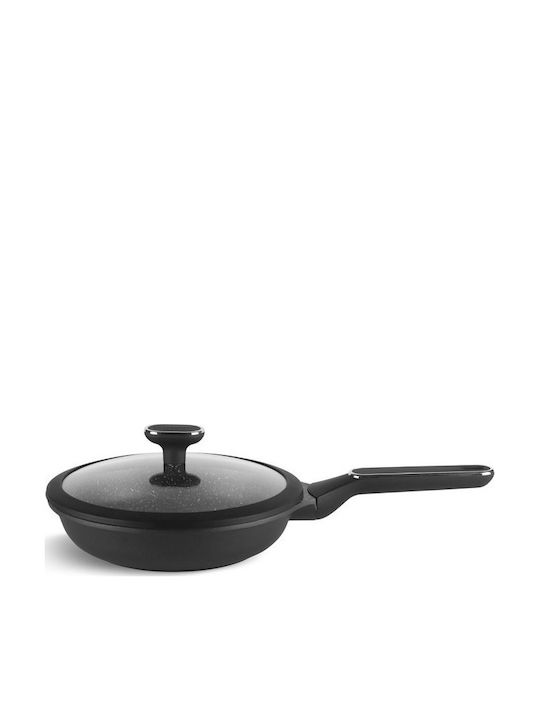 Edenberg Cookware Set of Aluminum with Stone Coating Black 10pcs