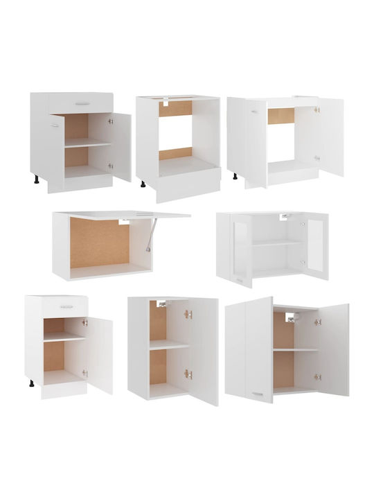 Kitchen Cabinet Set Wall & Floor White 60x31x60cm