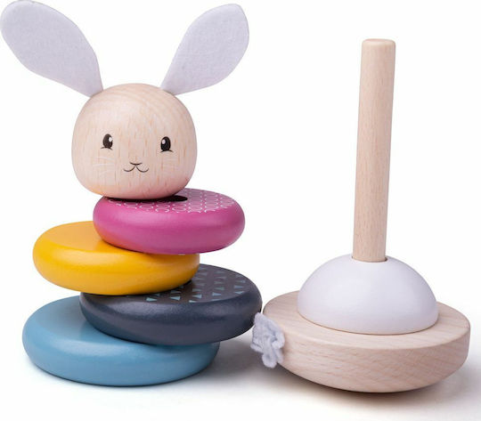 Big Jigs Παιχνίδι Στοίβαξης Rabbit Stacking Rings από Ξύλο για 12+ Μηνών