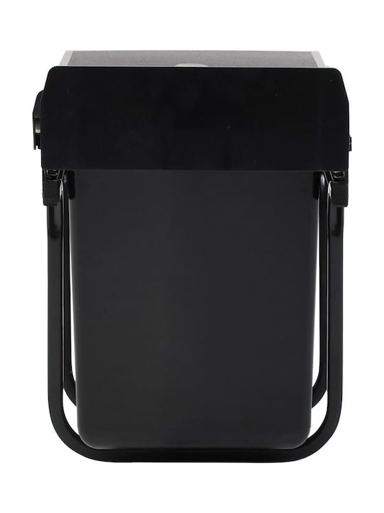 vidaXL Coș De Gunoi Soft Close Pentru Dulap Din Plastic Negru 20lt