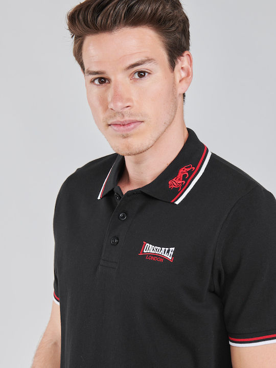 Lion Polo Short Sleeve T-shirt Black