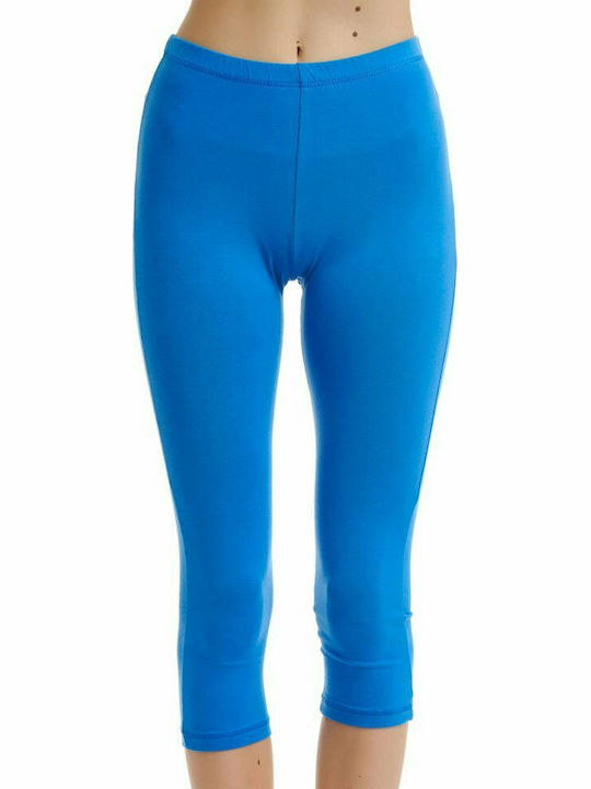 BodyTalk 1211-902009 Women's Capri Training Legging High Waisted Blue