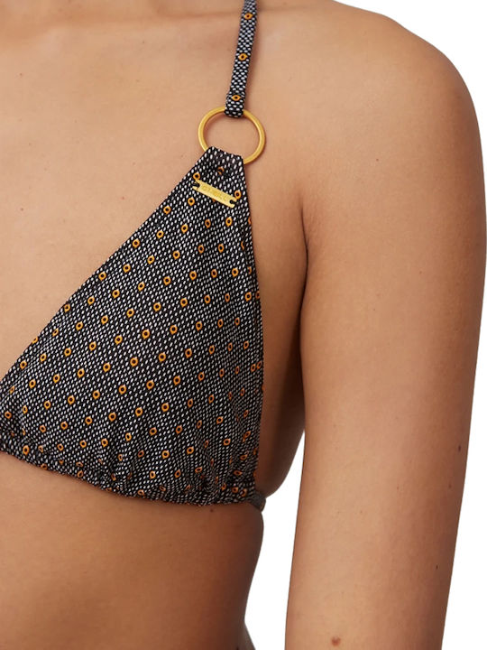 Bikini Set Triangle Top & Slip Bottom with Laces Black