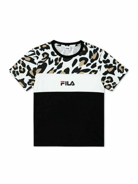 Anokia Women's T-shirt Animal Print Black