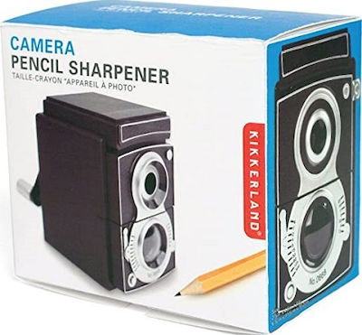 Legami Milano Plastic Pencil Sharpener Barrel Black Hand Crank Φωτογραφική Μηχανή Μαύρη