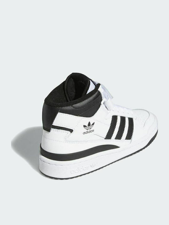 Forum Mid J Kids Sneakers High with Scratch Cloud White / Core Black