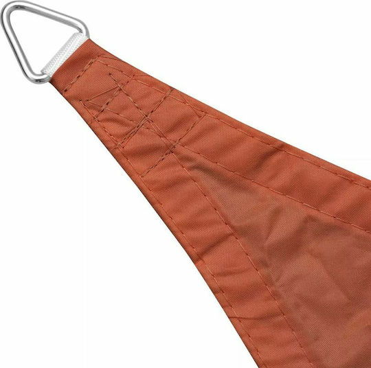 vidaXL Square Shade Sail Brown With Hoop & with PU Coating 2x2m