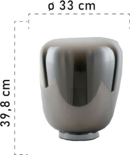 Fan Europe Smoke-L35 Decorative Lamp with Socket for Bulb E27 Black