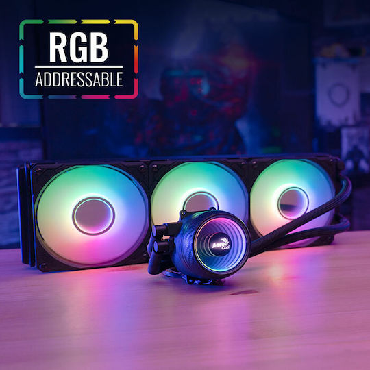 Aerocool Mirage L360 Υδρόψυξη AIO CPU με 3 Ανεμιστήρες 120mm και RGB Φωτισμό