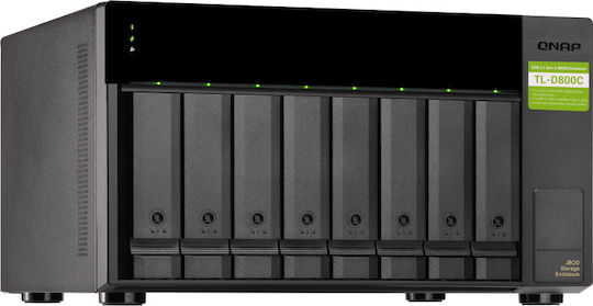 QNap TL-D800C (USB) Case for 8 Hard Drives 3.5" SATA III with Connection Type-C